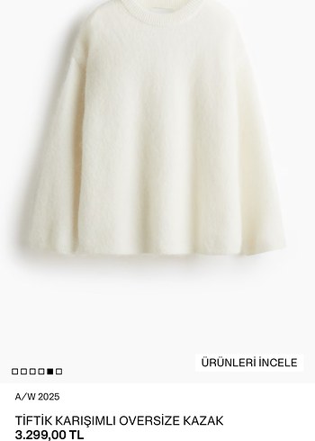 H&m tiftik karışımlı oversize kazak