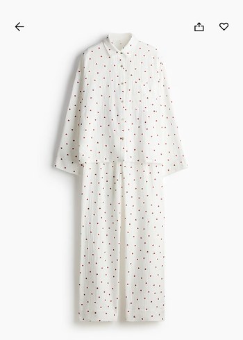 H& m Uzun Kollu Pijama Takımı
