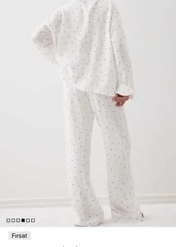 s Beden beyaz Renk H&m Uzun Kollu Kadın Pijama Takımı
