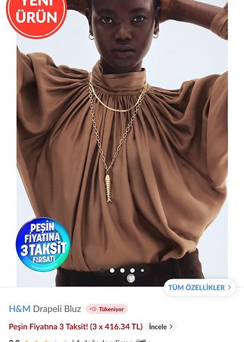 H&M Drapeli Bluz