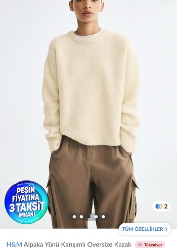 H&M Alpaka Yun Oversize Kazak