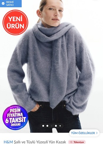H&M Tuylu Yun Kazak