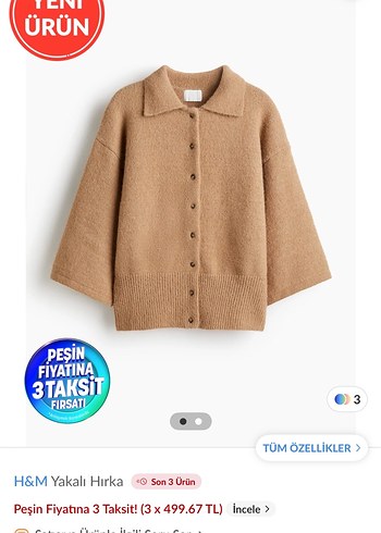 H&M Yakalı Hırka