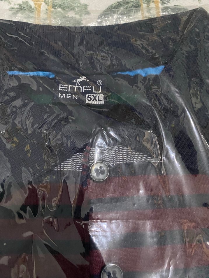 Çok Renkli çizgili Kısa Kollu Polo Tişört - Görsel 4