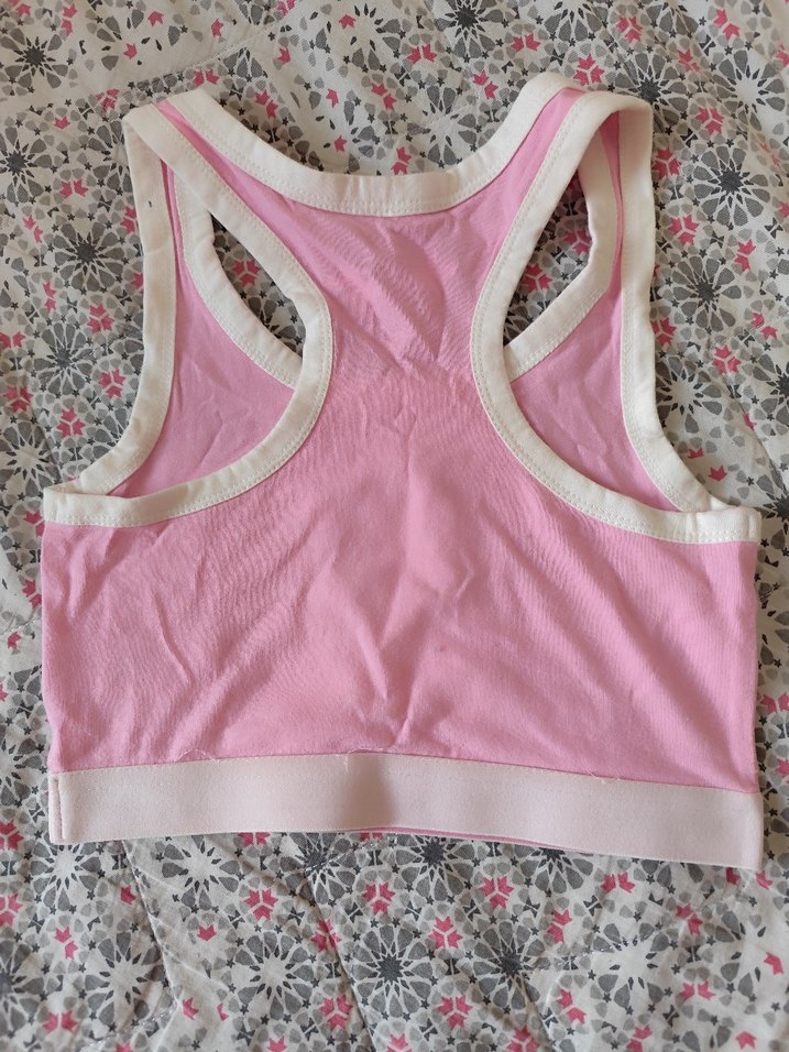 Kız Çocuk Pembe Dantelli Baskılı Atlet - Görsel 2