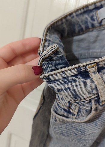 s Beden gri Renk Gri Kadın Denim Normal Kesim Pantolon