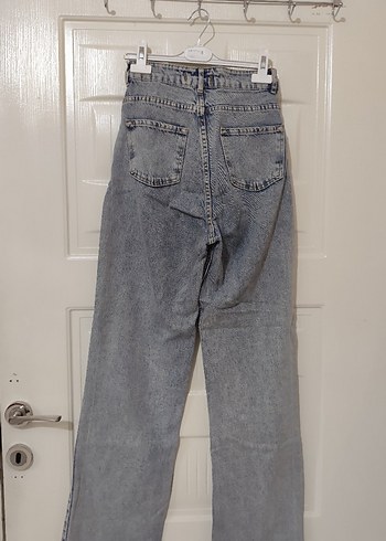 Diğer Gri Kadın Denim Normal Kesim Pantolon