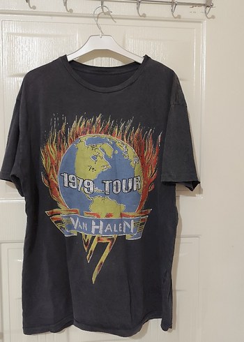 Siyah Rock Punk Baskılı kadın Tişört