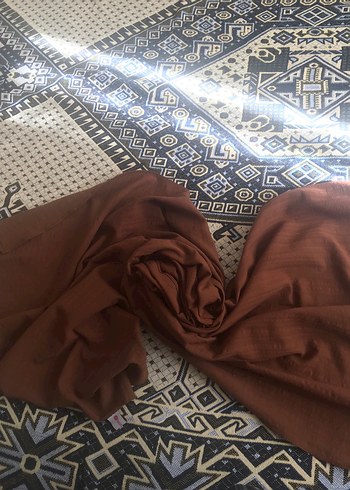 Kahverengi Bohem Tarzı Kadın Şal - Görsel 2