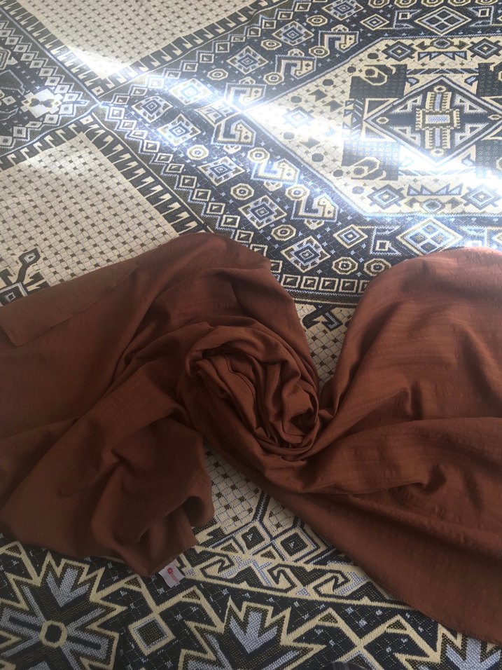 Kahverengi Bohem Tarzı Kadın Şal - Görsel 2