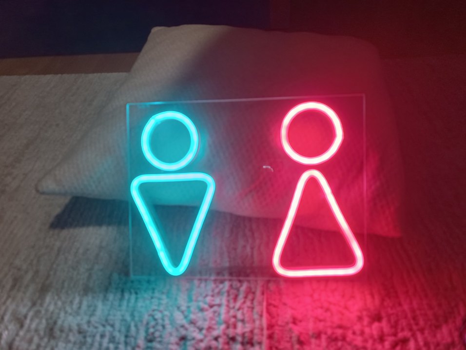 Wc kadın erkek Renkli Neon lamba - Görsel 2