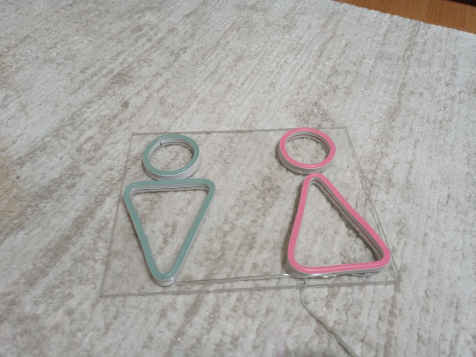 Wc kadın erkek Renkli Neon lamba - Görsel 3