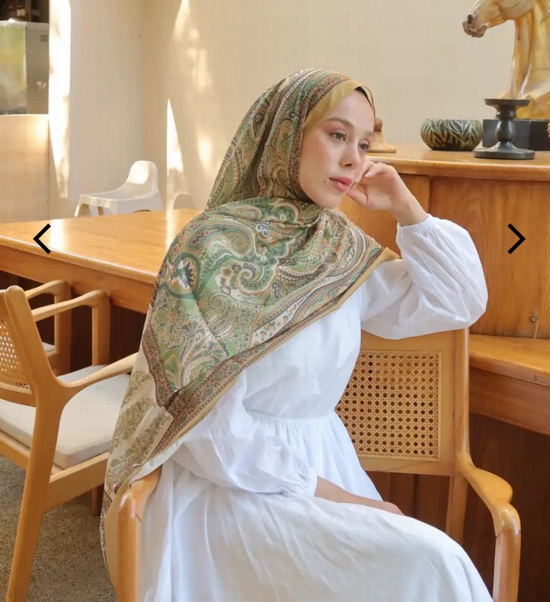 Bohem Tarzı Haki Drapeli Kadın Şal - Görsel 2