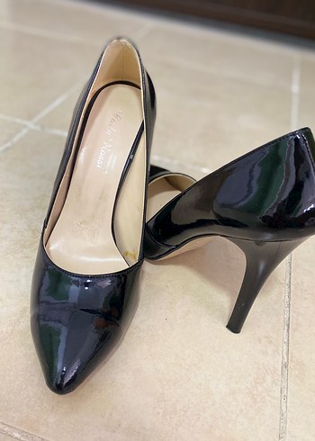 Diğer Siyah Rugan Stiletto Topuklu Kadın Ayakkabı