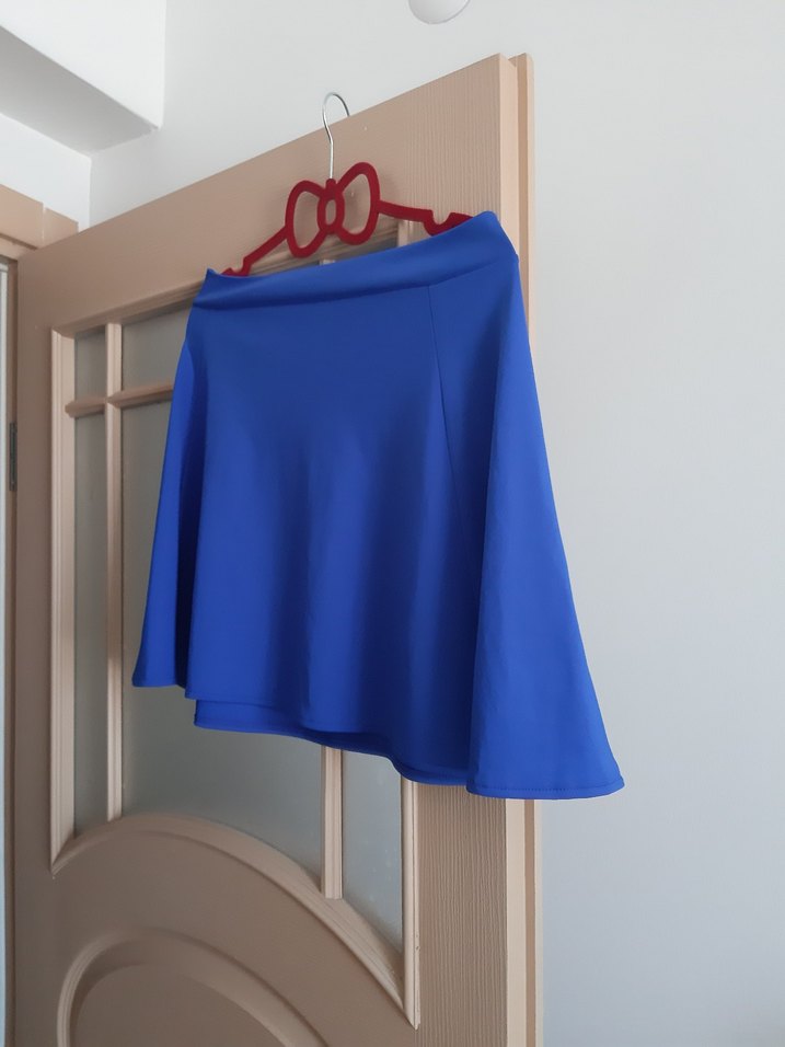 Parlak Mavi Mini Hamile Eteği - Görsel 2