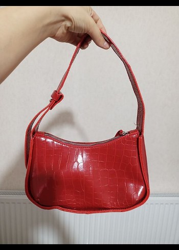 Kırmızı Kroko Kadın Çanta - Görsel 8