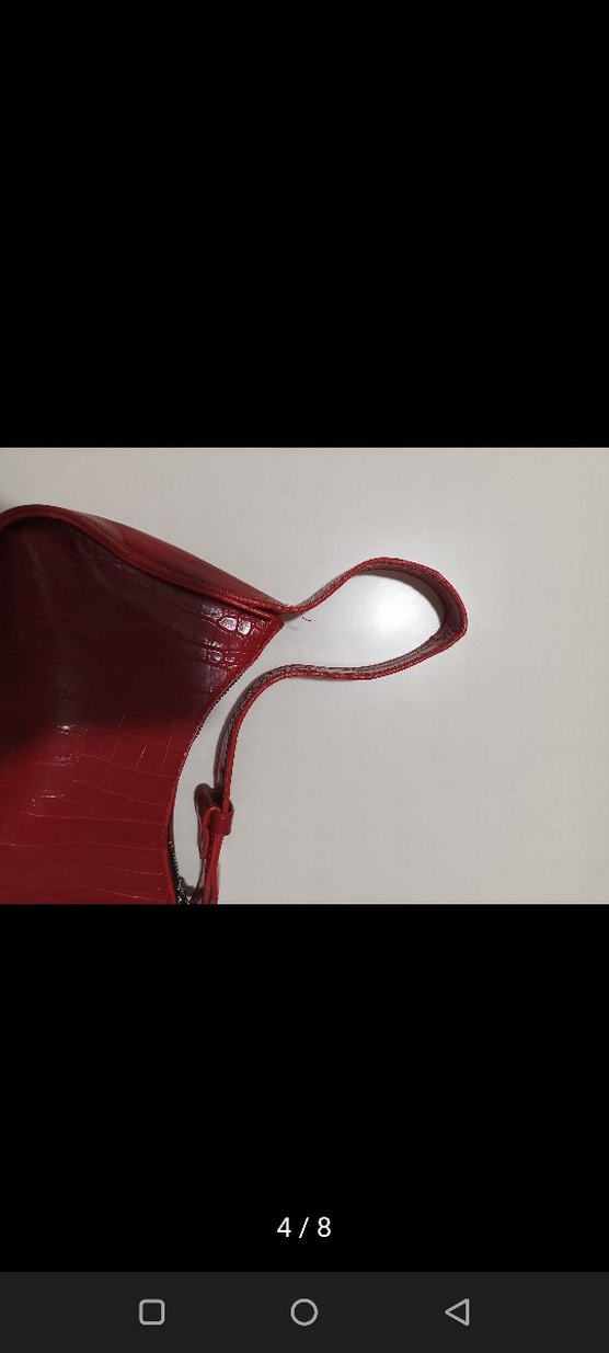Kırmızı Kroko Kadın Çanta - Görsel 4