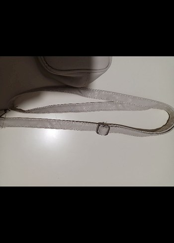 Beyaz Ekru Deri Kadın Günlük Çanta - Görsel 2