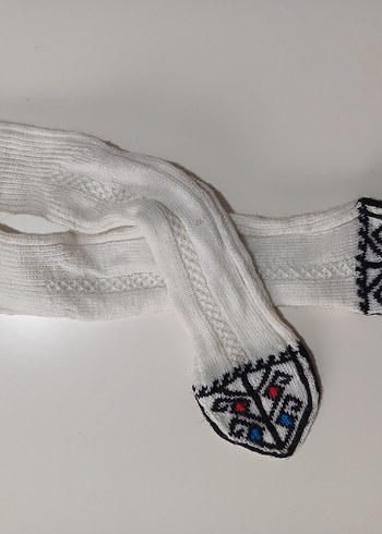 Motifli Çeyizlik Uzun Patik Çorap - Görsel 4