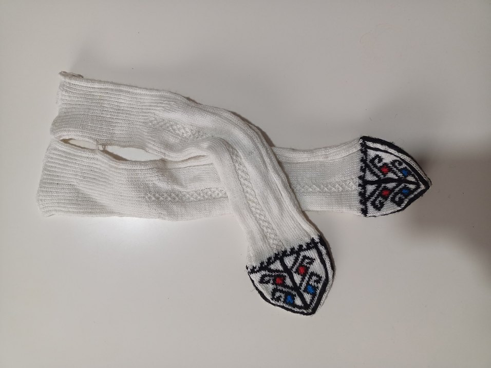 Motifli Çeyizlik Uzun Patik Çorap - Görsel 4