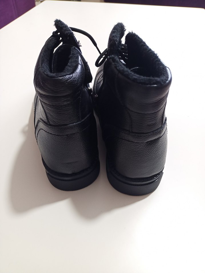 Siyah İçi Kürklü Erkek Deri Bot - Görsel 5