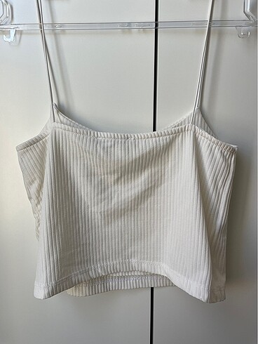 H&M Az kullanılmış beyaz crop