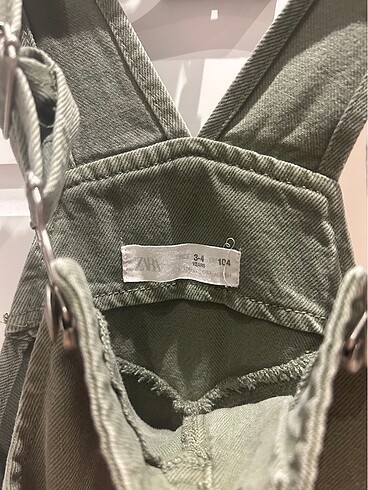 4 Yaş Beden haki Renk Zara çocuk salopet unisex