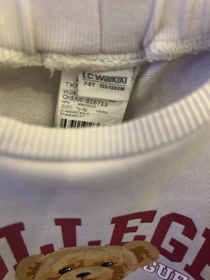 Kız Çocuk Baskılı Sweatshirt ve Eşofman Takımı - Görsel 3