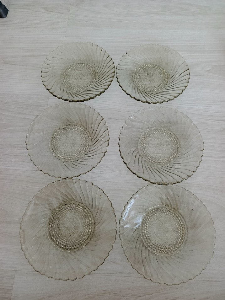 Vintage Desenli Cam Tabak Seti - Görsel 2