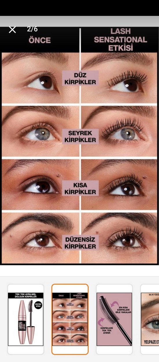 Maybelline Lash Sensational Siyah Maskara - Görsel 2