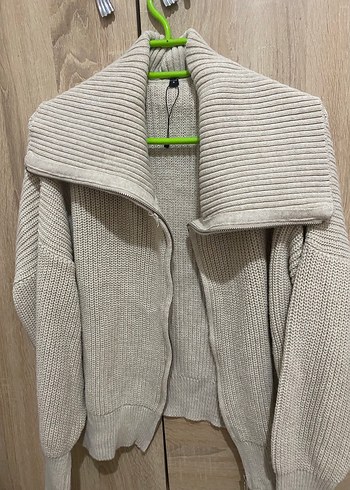 Gri Örgü Kadın Boğazlı Kazak - Görsel 2