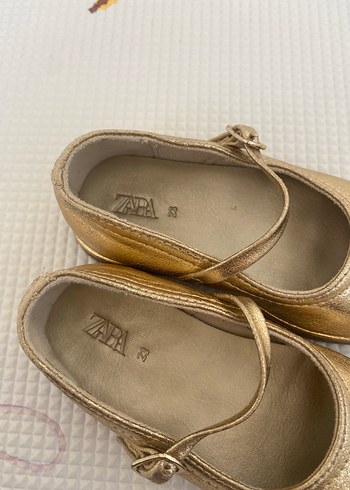 Zara Kız Çocuk Altın Renkli Tokalı Babet - Görsel 5