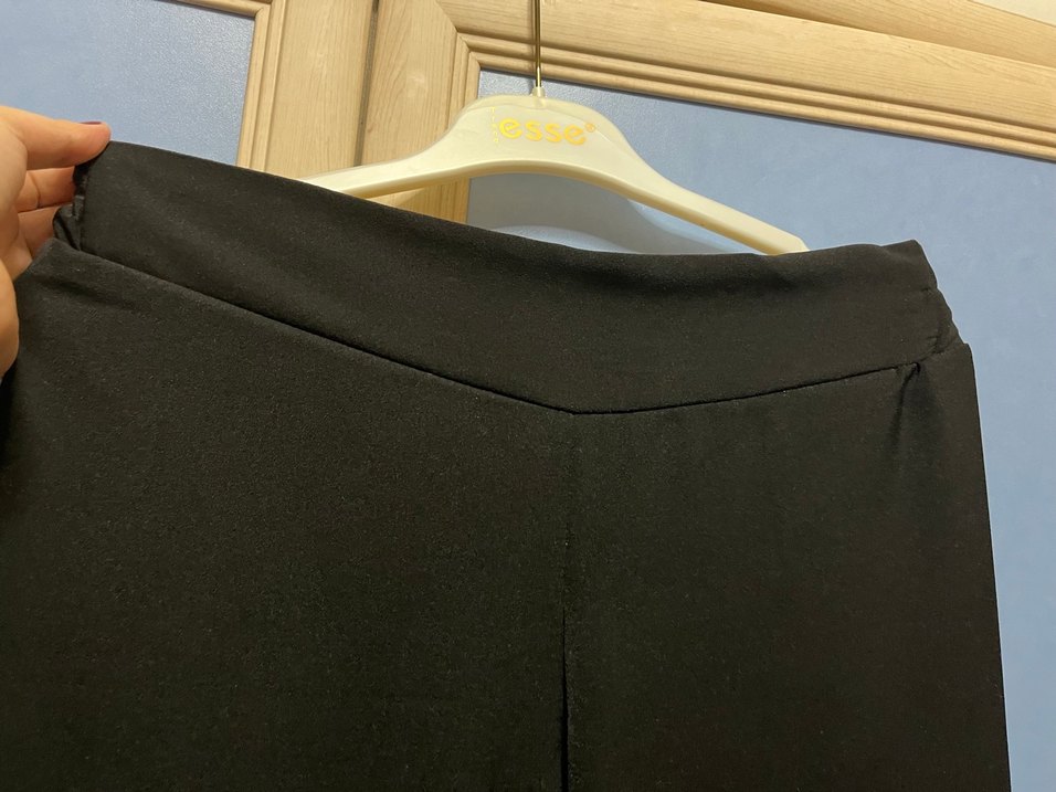 Siyah Kadın  Rahat Kesim Kumaş Pantolon - Görsel 2