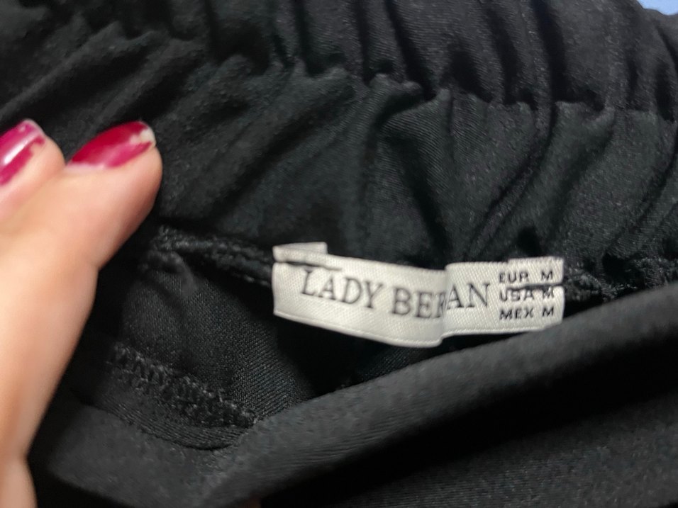 Siyah Kadın  Rahat Kesim Kumaş Pantolon - Görsel 4