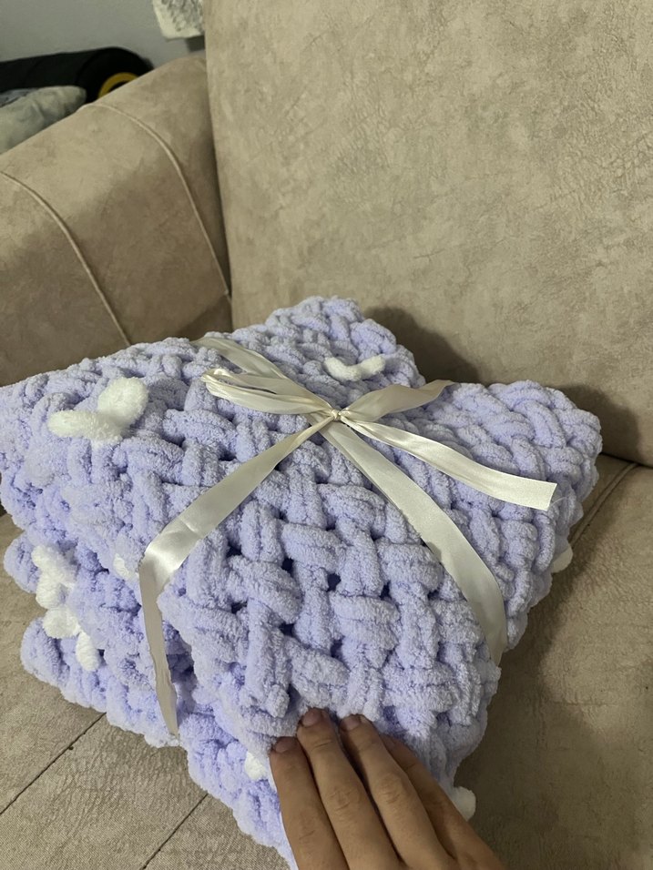 Puffy kalp detaylı bebek battaniyesi - Görsel 2