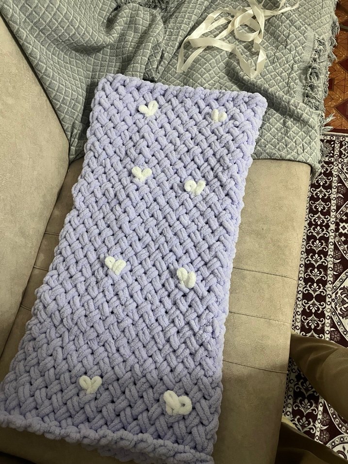 Puffy kalp detaylı bebek battaniyesi - Görsel 3