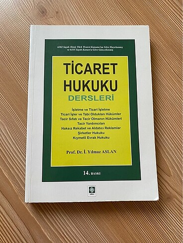 Ticaret hukuku kitabı