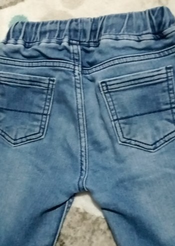 Erkek Çocuk Mavi Batik Desenli Denim Pantolon - Görsel 3