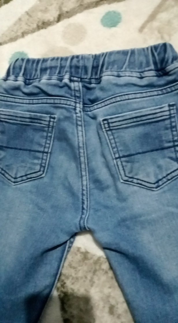 Erkek Çocuk Mavi Batik Desenli Denim Pantolon - Görsel 3