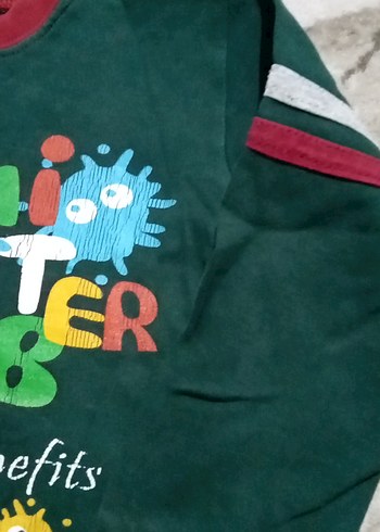 Renkli Uzun Kollu Erkek Sweatshirt - Görsel 3