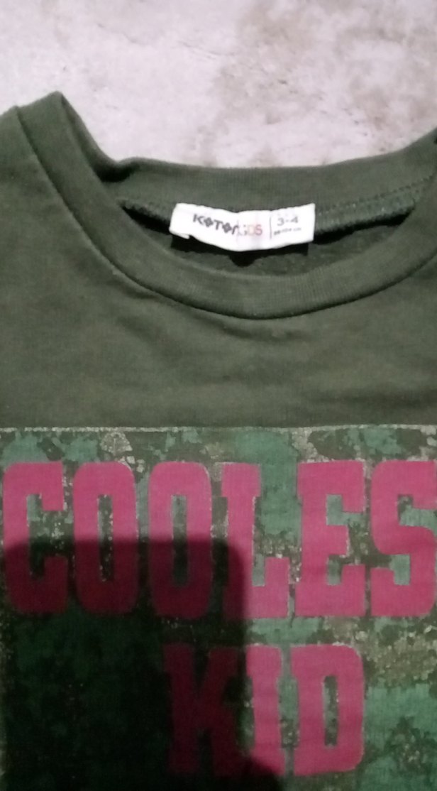 Erkek Çocuk Yeşil Baskılı Sweatshirt - Görsel 3