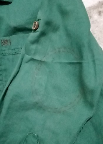 Erkek Çocuk Yeşil Uzun Kollu Pamuk Gömlek - Görsel 3