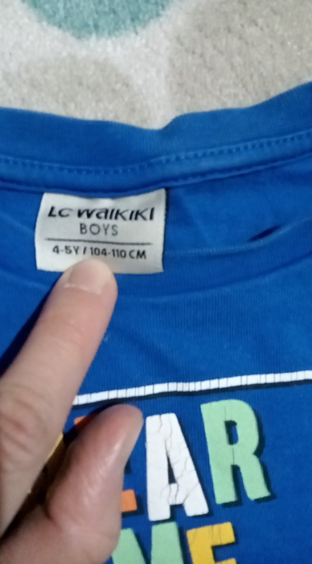 Erkek Çocuk Mavi Baskılı Sweatshirt - Görsel 2