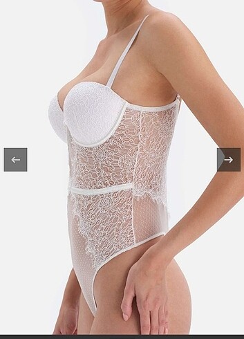 Diğer Dagi kadın bride dekolteli bodysuit içi kırmızı