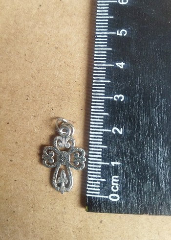 goth haç kolye ucu metal alaşım - Görsel 2