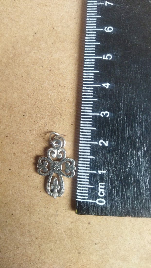 goth haç kolye ucu metal alaşım - Görsel 2