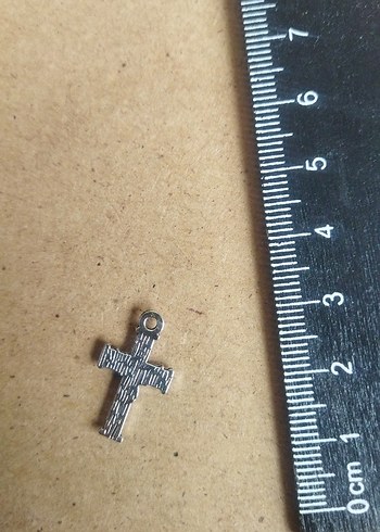 goth haç kolye ucu metal alaşım - Görsel 3