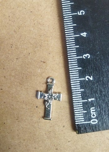 goth haç kolye ucu metal alaşım - Görsel 2