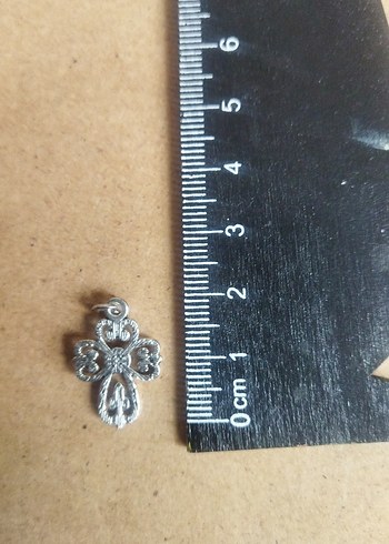 gotik taşlı metal alaşım kolye ucu haç model - Görsel 2