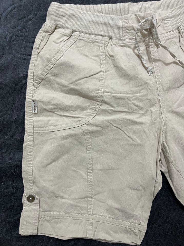 Bej Pamuk Rahat Kesim Kadın Şort - Görsel 2